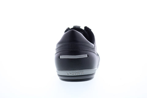 Lacoste Marina 120 2 Cm Mens Black Leather Lace Up Lifestyle Sneakers Shoes