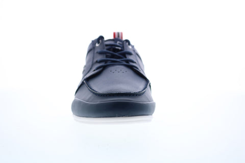 Lacoste Marina 120 1 Us Mens Blue Leather Lace Up Lifestyle Sneakers Shoes