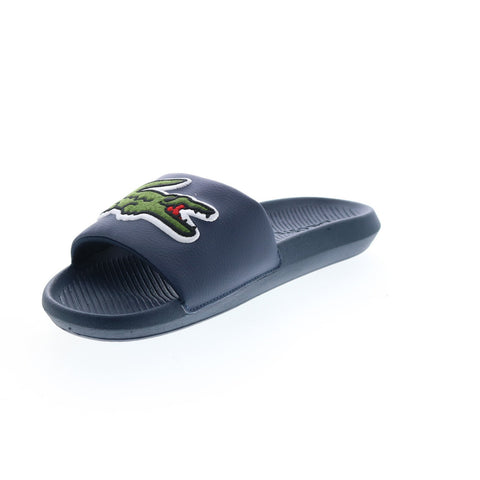 Lacoste Croco Slide 120 2 Us Cma Mens Blue Synthetic Slides Sandals Shoes
