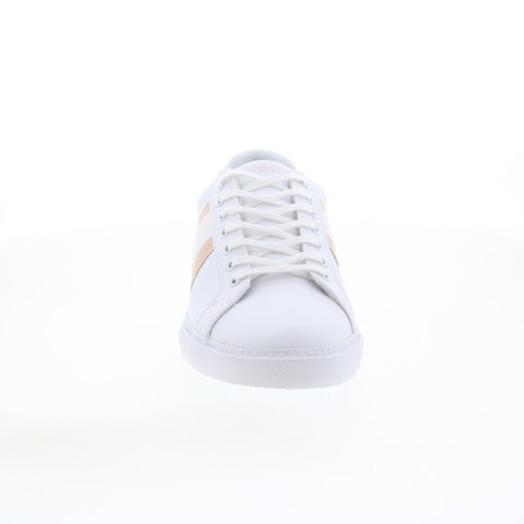 Lacoste Grad VULC 120 1 P Womens White Leather Lifestyle Sneakers Shoes