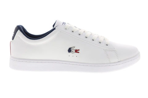 Lacoste Carnaby Evo Tri1 SMA Mens White Leather Lifestyle Sneakers Shoes