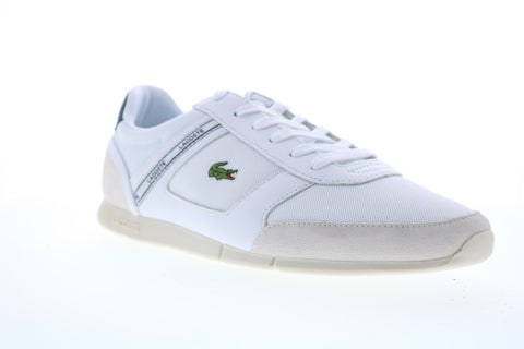 Lacoste Menerva Sport 0120 1 Mens White Mesh Lace Up Lifestyle Sneakers Shoes