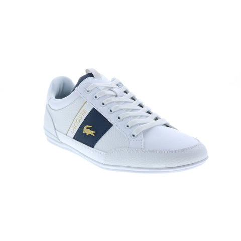 Lacoste Chaymon 0120 1 Cma Mens White Leather Lifestyle Sneakers Shoes