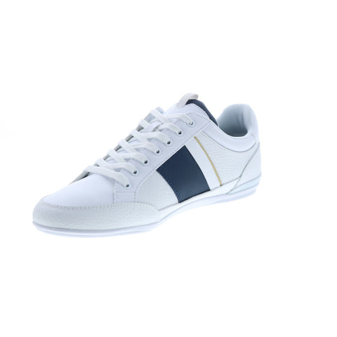 Lacoste Chaymon 0120 1 Cma Mens White Leather Lifestyle Sneakers Shoes
