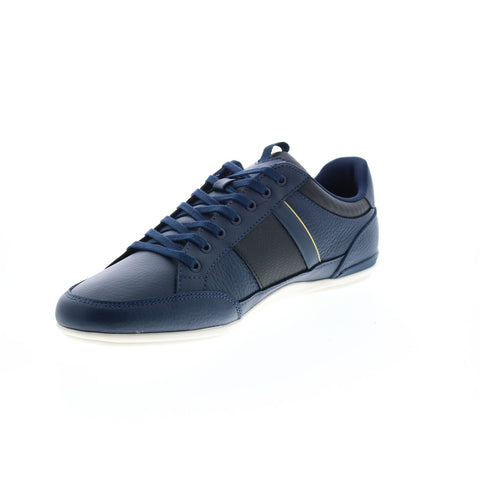 Lacoste Chaymon 0120 1 Cma Mens Blue Leather Lifestyle Sneakers Shoes