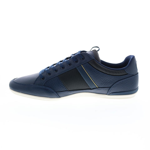 Lacoste Chaymon 0120 1 Cma Mens Blue Leather Lifestyle Sneakers Shoes