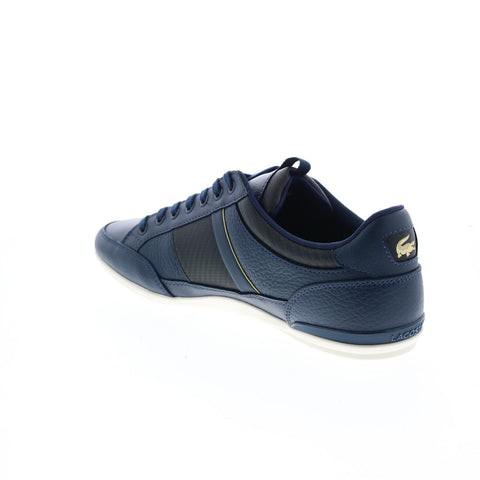 Lacoste Chaymon 0120 1 Cma Mens Blue Leather Lifestyle Sneakers Shoes
