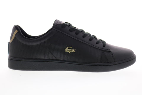 Lacoste Carnaby Evo 0120 1 SMA Mens Black Leather Lifestyle Sneakers Shoes