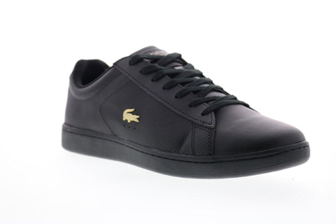 Lacoste Carnaby Evo 0120 1 SMA Mens Black Leather Lifestyle Sneakers Shoes