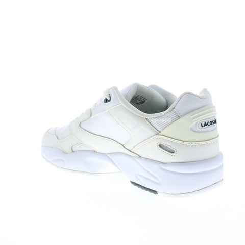 Lacoste Storm 96 LO 0120 3 Mens White Mesh Lace Up Lifestyle Sneakers Shoes