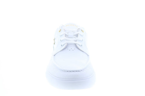 Lacoste Bayliss Deck 0721 1 Cma Mens White Leather Loafers & Slipn Ons Boat Shoes