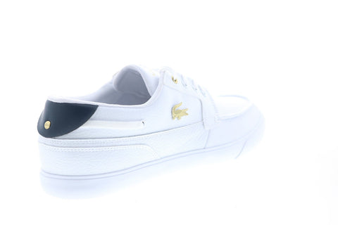 Lacoste Bayliss Deck 0721 1 Cma Mens White Leather Loafers & Slipn Ons Boat Shoes