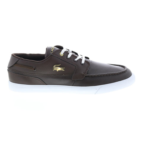 Lacoste Bayliss Deck 0721 1 Cma Mens Brown Leather Lifestyle Sneakers Shoes