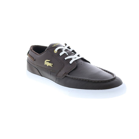 Lacoste Bayliss Deck 0721 1 Cma Mens Brown Leather Lifestyle Sneakers Shoes