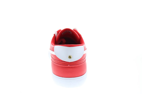 Lacoste Bayliss Deck 0921 1 Cma Mens Red Leather Loafers & Slipn Ons Boat Shoes