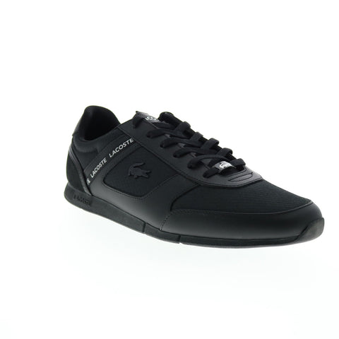 Lacoste Menerva 0121 1 Qsp Cma Mens Black Canvas Lifestyle Sneakers Shoes