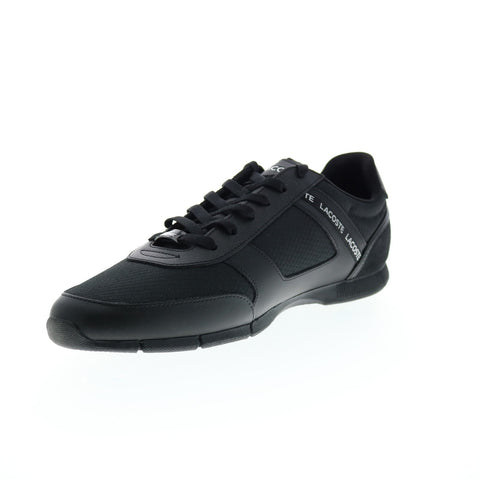 Lacoste Menerva 0121 1 Qsp Cma Mens Black Canvas Lifestyle Sneakers Shoes