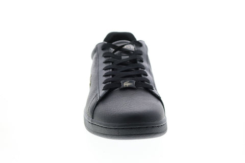 Lacoste Carnaby Evo 0721 3 Sma Mens Black Leather Lifestyle Sneakers Shoes
