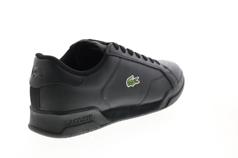 Lacoste Twin Serve 0721 2 Sma Mens Black Leather Lifestyle Sneakers Shoes
