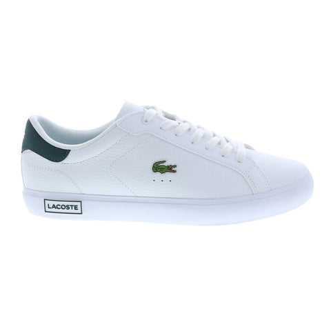 Lacoste Powercourt 0721 2 Mens White Leather Lifestyle Sneakers Shoes