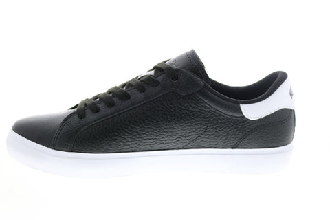 Lacoste Powercourt 0721 2 Sma Mens Black Leather Lifestyle Sneakers Shoes