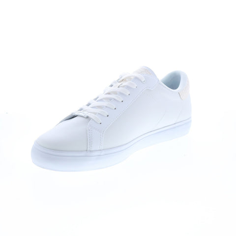 Lacoste Powercourt 1121 1 Sma Mens White Leather Lifestyle Sneakers Shoes