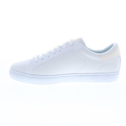 Lacoste Powercourt 1121 1 Sma Mens White Leather Lifestyle Sneakers Shoes