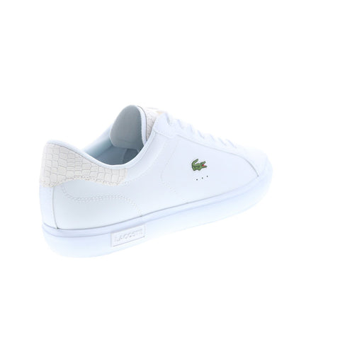 Lacoste Powercourt 1121 1 Sma Mens White Leather Lifestyle Sneakers Shoes