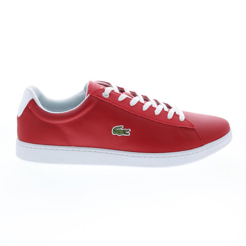 Lacoste Hydez 0721 1 P Sma Mens Red Leather Lifestyle Sneakers Shoes