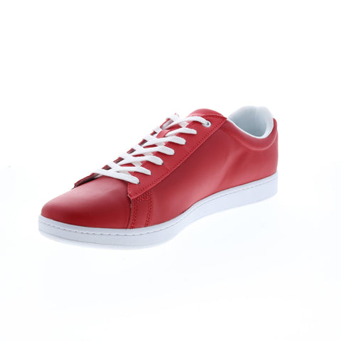 Lacoste Hydez 0721 1 P Sma Mens Red Leather Lifestyle Sneakers Shoes