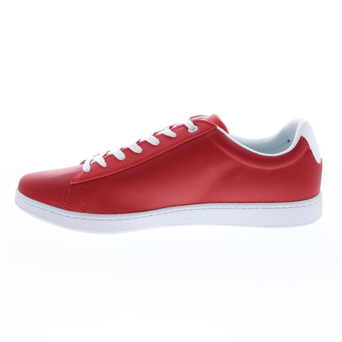 Lacoste Hydez 0721 1 P Sma Mens Red Leather Lifestyle Sneakers Shoes