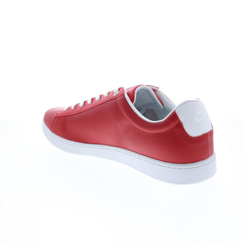 Lacoste Hydez 0721 1 P Sma Mens Red Leather Lifestyle Sneakers Shoes