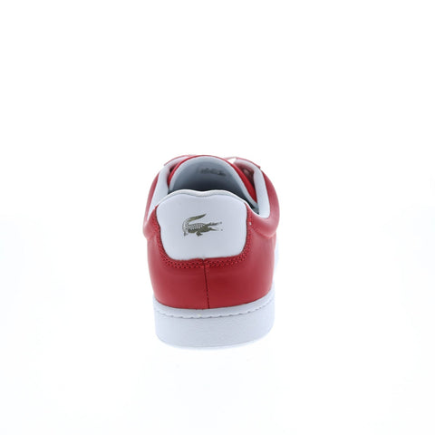 Lacoste Hydez 0721 1 P Sma Mens Red Leather Lifestyle Sneakers Shoes