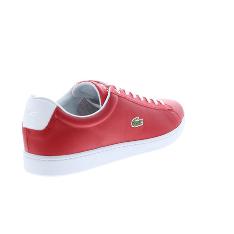 Lacoste Hydez 0721 1 P Sma Mens Red Leather Lifestyle Sneakers Shoes