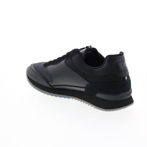 Lacoste Partner Luxe 0121 1 QSP Mens Black Canvas Lifestyle Sneakers Shoes