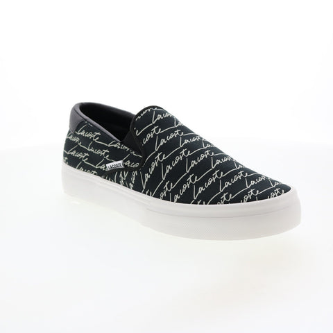 Lacoste Jump Serve Slip 0121 1 Womens Black Canvas Lifestyle Sneakers Shoes