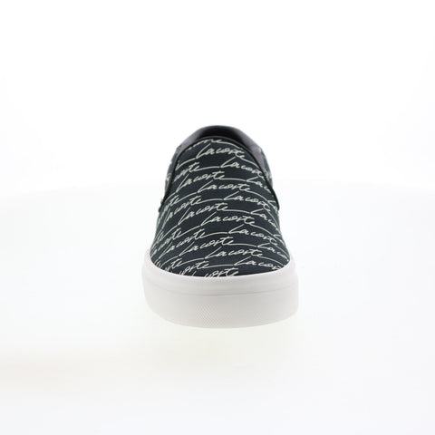 Lacoste Jump Serve Slip 0121 1 Womens Black Canvas Lifestyle Sneakers Shoes