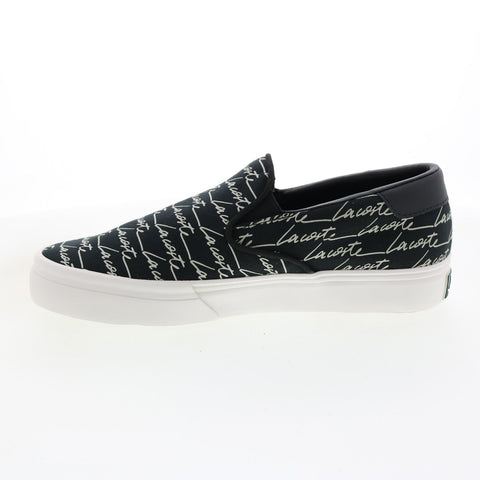 Lacoste Jump Serve Slip 0121 1 Womens Black Canvas Lifestyle Sneakers Shoes