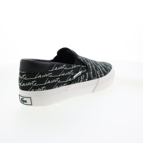 Lacoste Jump Serve Slip 0121 1 Womens Black Canvas Lifestyle Sneakers Shoes