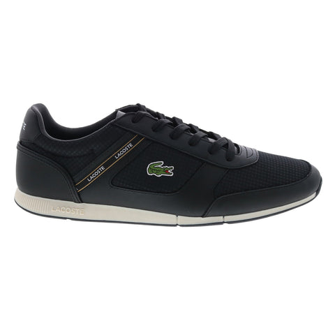 Lacoste Menerva Sport 0121 1 Cma Mens Black Canvas Lifestyle Sneakers Shoes