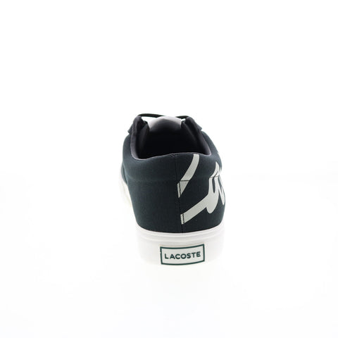 Lacoste Jump Serve Lace 0121 2 Mens Black Canvas Lifestyle Sneakers Shoes