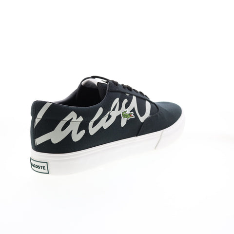 Lacoste Jump Serve Lace 0121 2 Mens Black Canvas Lifestyle Sneakers Shoes