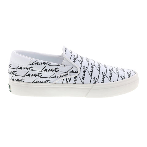 Lacoste Jump Serve Slip 07221 Womens White Canvas Lifestyle Sneakers Shoes