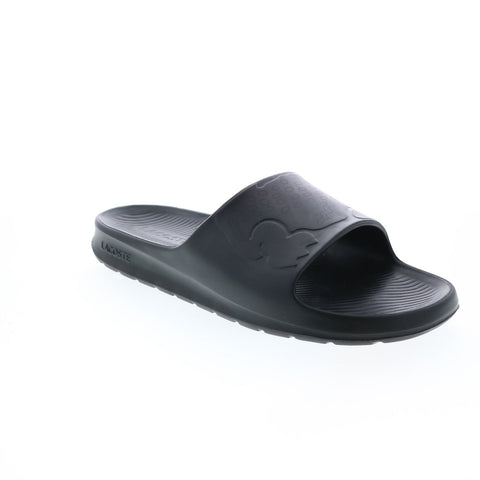 Lacoste Croco 2.0 1122 1 Cma Mens Black Synthetic Slides Sandals Shoes