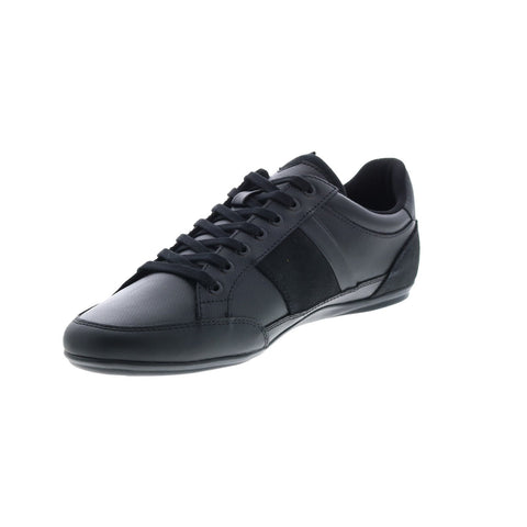 Lacoste Chaymon Bl 22 2 Cma Mens Black Leather Lifestyle Sneakers Shoes