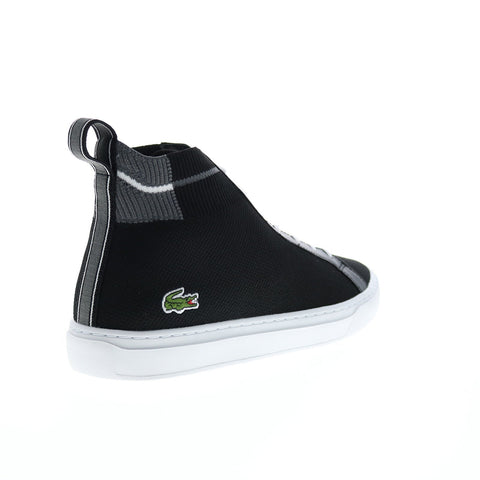 Lacoste Piquee Mid 1 Mens Black Canvas Lifestyle Sneakers Shoe Ruze