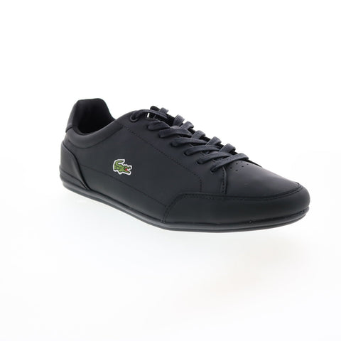 Lacoste Chaymon Crafted 07221 Mens Black Leather Lifestyle Sneakers Shoes