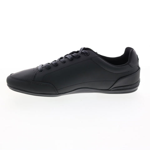 Lacoste Chaymon Crafted 07221 Mens Black Leather Lifestyle Sneakers Shoes