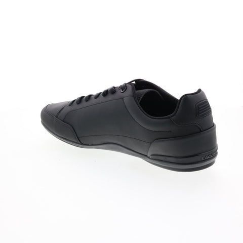Lacoste Chaymon Crafted 07221 Mens Black Leather Lifestyle Sneakers Shoes