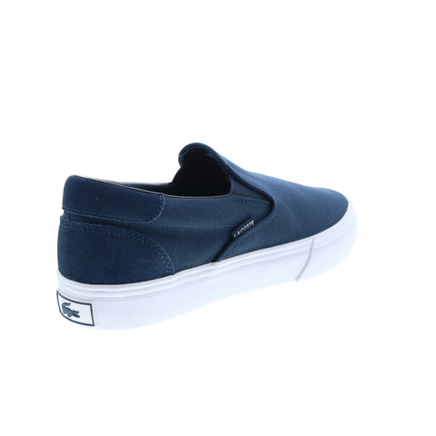 Lacoste Jump Serve Slip 07221 Cma Mens Blue Canvas Lifestyle Sneakers Shoes
